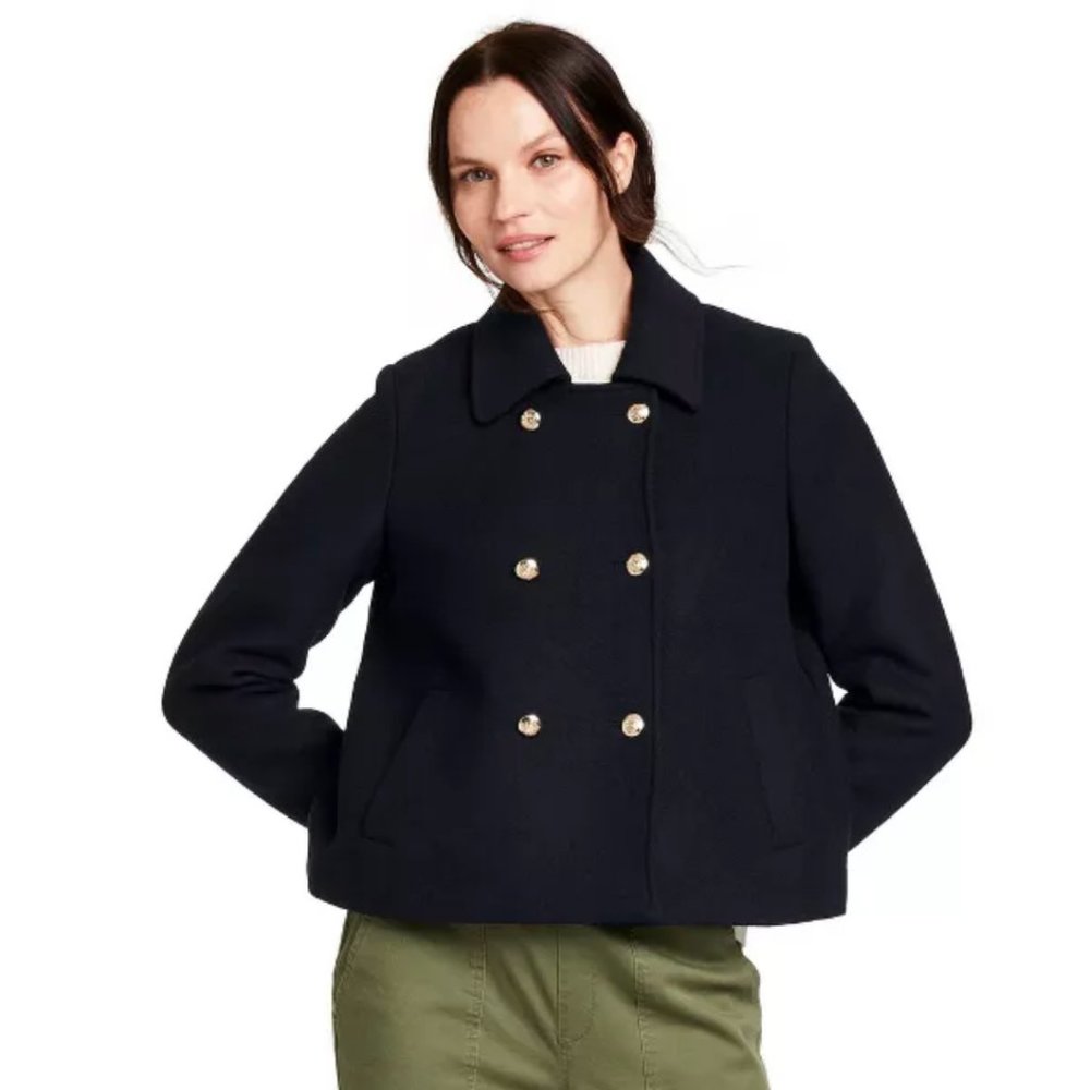 Nili Lotan Cropped Pea Coat